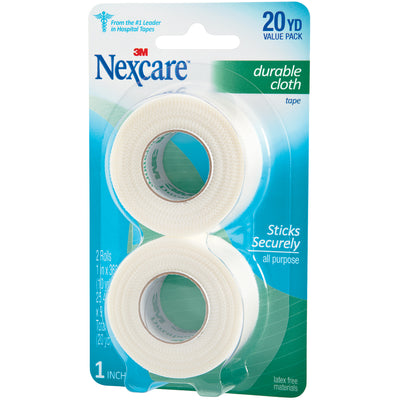 Nexcare Durable Cloth First Aid Tape 2/Pkg-1"x10yds Each