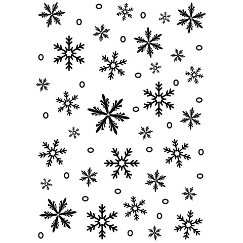 Embossing Folder Background 5"X7"-Snowflake