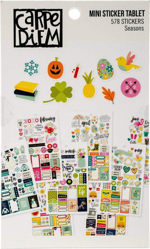 Planner Essentials Mini Stickers-Seasons, 578 Stickers