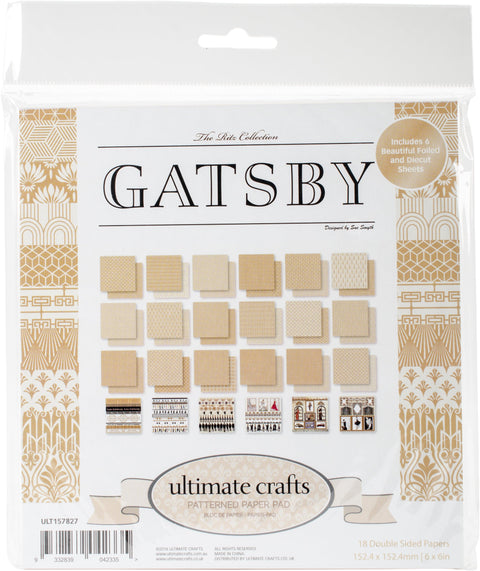 Ultimate Crafts Double-Sided Paper Pad 6"X6" 24/Pkg-The Ritz Gatsby