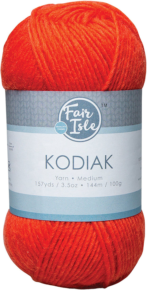 Fair Isle Kodiak Solid Color Yarn-Poppy