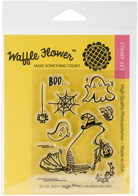 Waffle Flower Crafts Clear Stamps 3"X4"-Boo