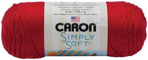 Caron Simply Soft Solids Yarn-Harvest Red