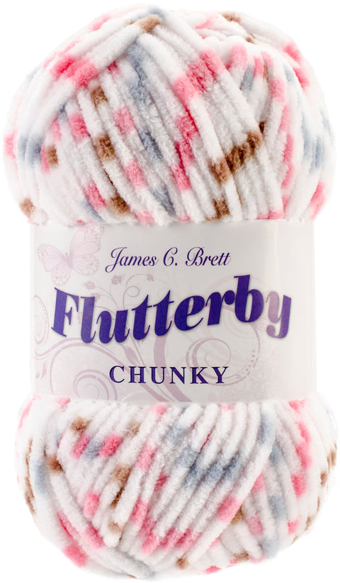 James C. Brett Flutterby Chunky Yarn-Pink Twist