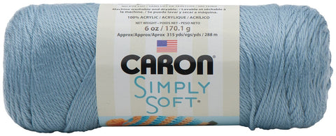 Caron Simply Soft Solids Yarn-Light Country Blue