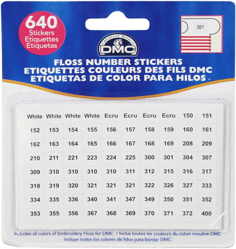 DMC Floss Number Stickers-640 Labels