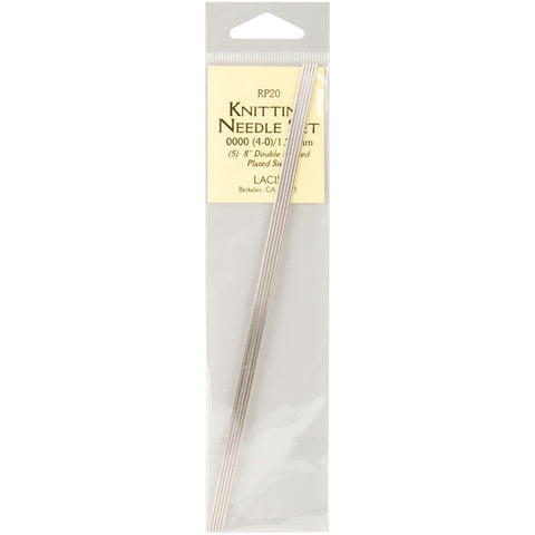 Lacis Double Pointed Steel Knitting Needles 8" 5/Pkg-Size 0000/1.25mm