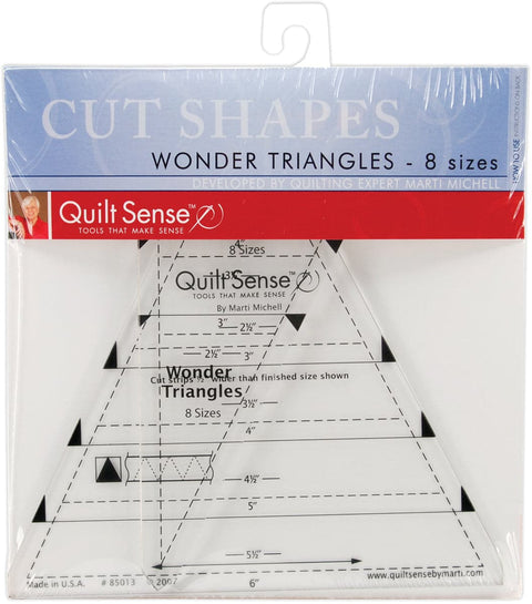 Dritz Quilt Sense Wonder Triangles Rulers-8 Sizes