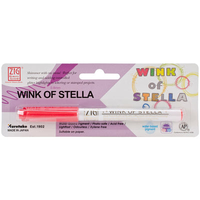 Zig Memory System Wink Of Stella Glitter Marker (Packaged)-Glitter Red