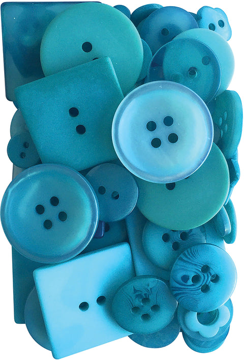 Button Up! Party Pack Buttons-Teal For Two