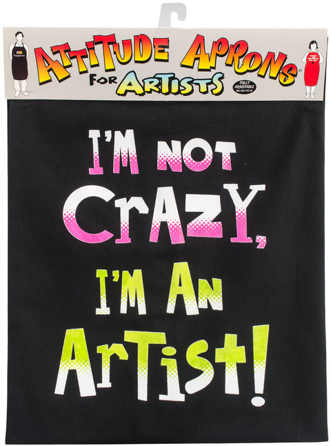 Attitude Artist Apron Black-Crazy Artist