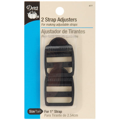 Dritz Strap Adjusters For 1" Strap 2/Pkg-Black