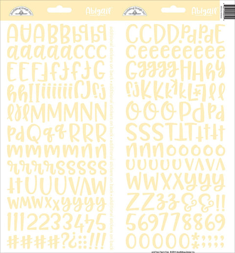 Abigail Font Cardstock Alpha Stickers 6"X13" 2/Pkg-Bumblebee