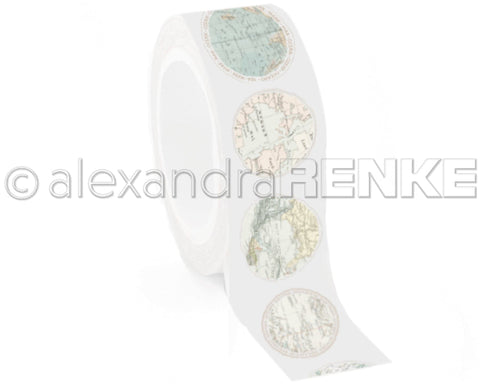Alexandra Renke Travel Washi Tape 40mmX10m-Globes