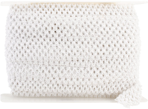 Expo Crochet Headband Stretch Trim 1-3/4"X20yd-White