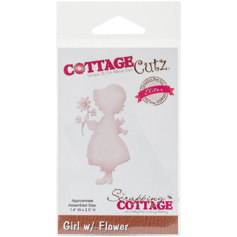 CottageCutz Elites Die-Girl W/Flower 1.4"X2.5"