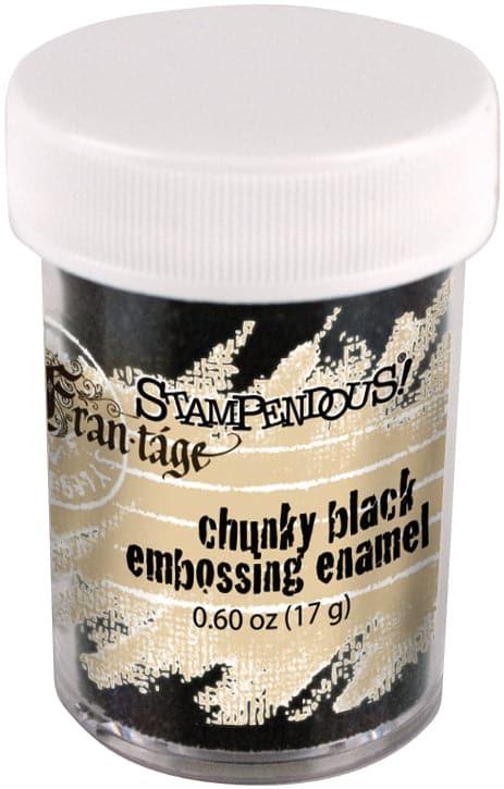 Stampendous Frantage Deep Impression Embossing Enamel .6oz-Chunky Black