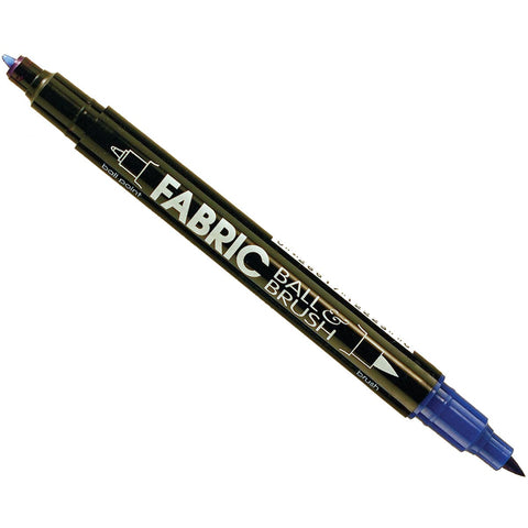 Uchida Ball & Brush Fabric Marker-Blue