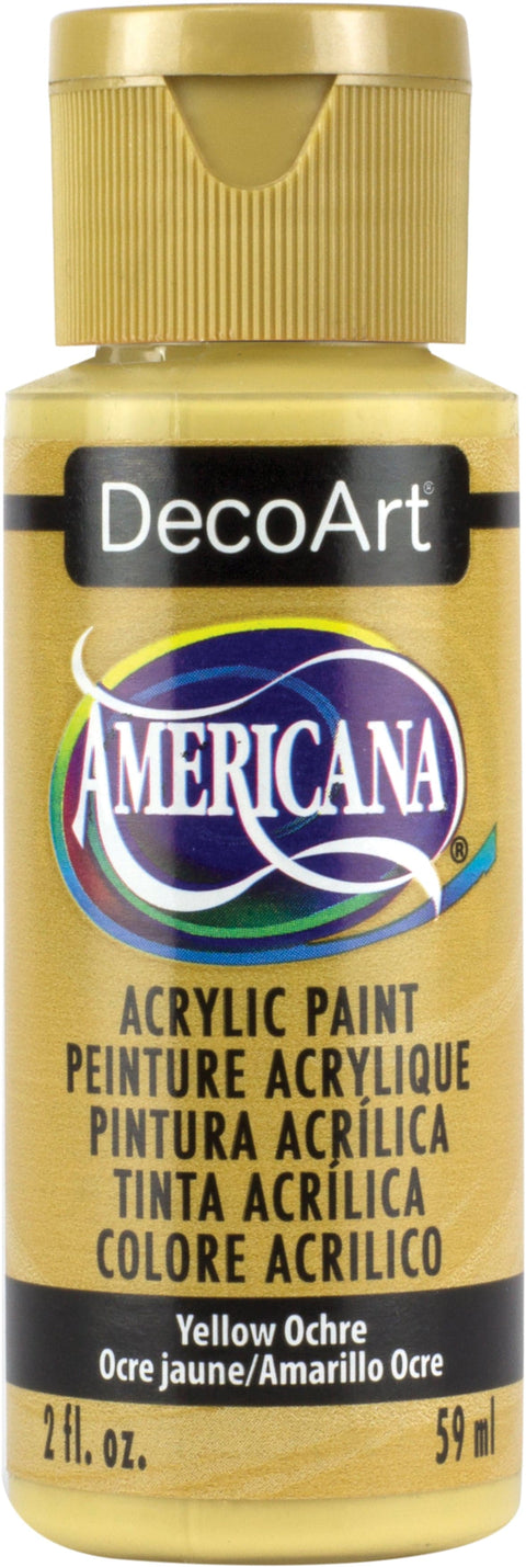 Americana Acrylic Paint 2oz-Yellow Ochre - Opaque