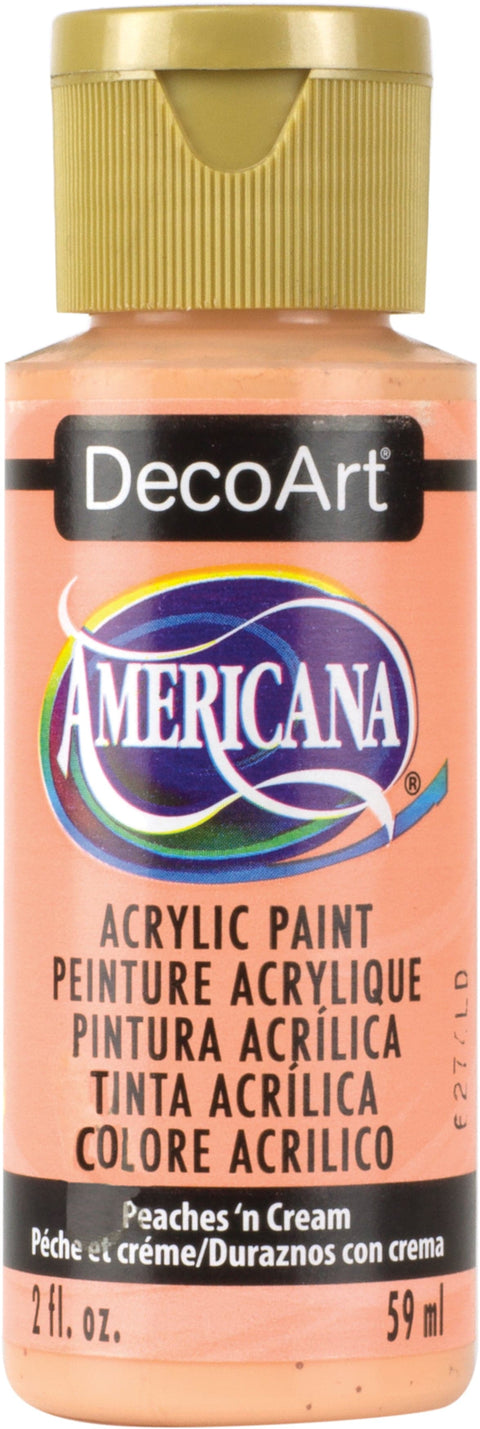 Americana Acrylic Paint 2oz-Peaches 'n Cream - Opaque