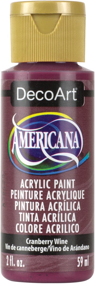 Americana Acrylic Paint 2oz-Cranberry Wine - Semi-Opaque
