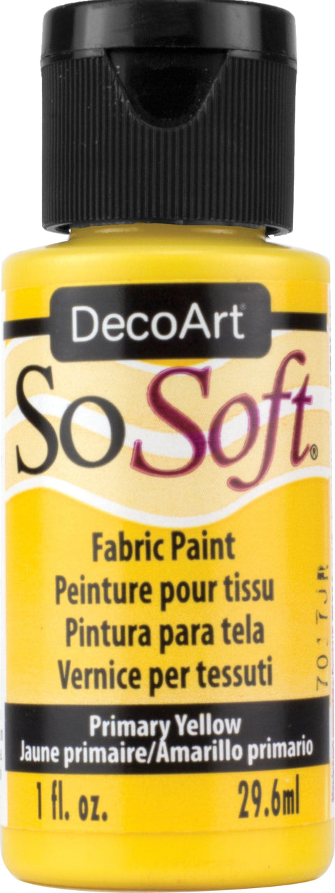 SoSoft Fabric Acrylic Paint 1oz-Primary Yellow