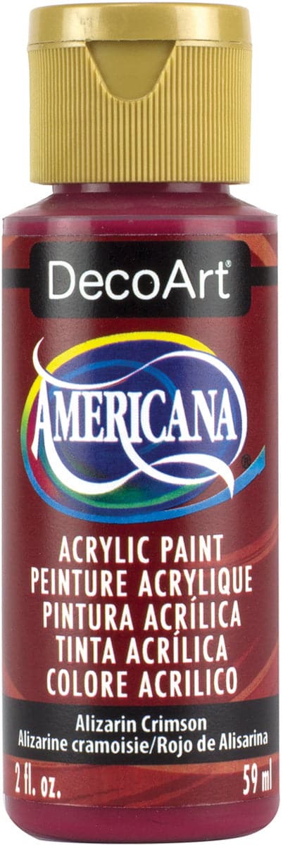 Americana Acrylic Paint 2oz-Alizarin Crimson - Semi-Opaque