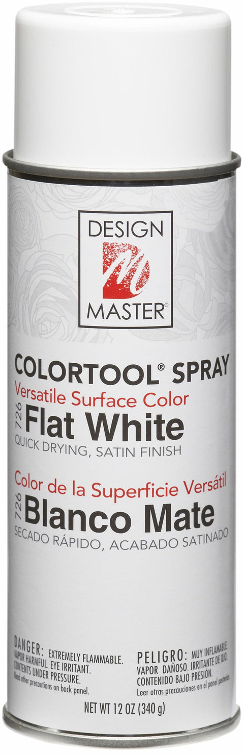 Design Master Colortool Spray Paint 12oz-Flat White