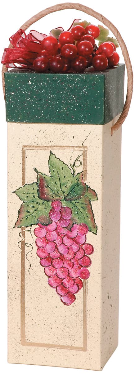 Paper-Mache Square Wine Box-4.25"X12.25"