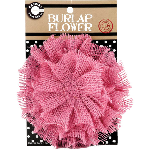 Canvas Corp Burlap Flower 4.5"-Pink