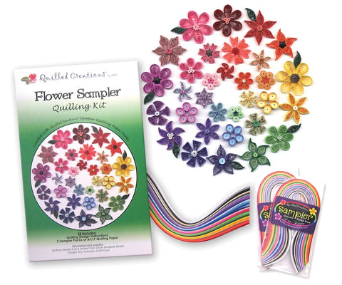 Quilled Creations Quilling Kit-Flower Sampler