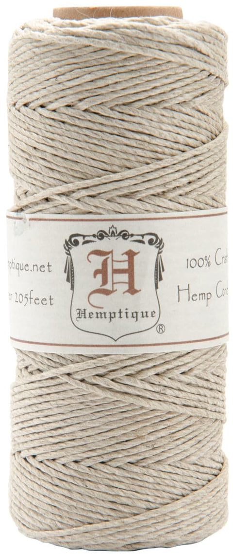 Hemptique Hemp Cord Spool 20lb 205'-Natural