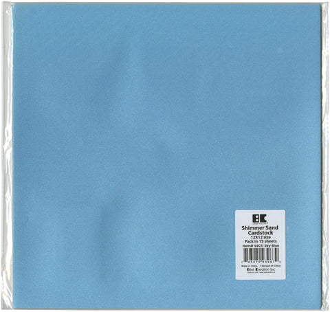 Best Creation Shimmer Sand Cardstock 12"X12"-Sky Blue