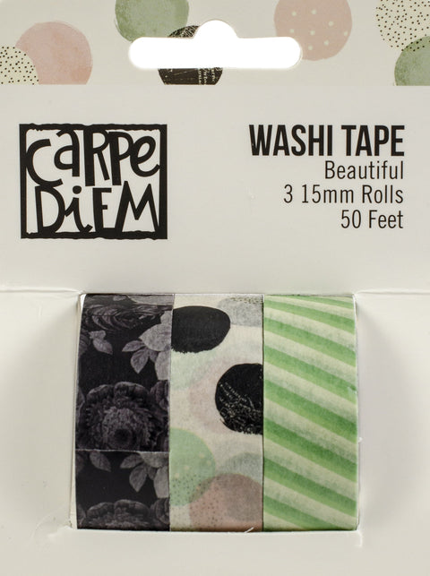 Carpe Diem Beautiful Washi Tape 3/Pkg-