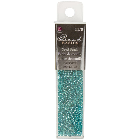 Jewelry Basics Glass Seed Beads 1.1oz-11/0 Turquoise Seed Beads