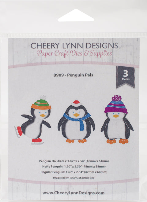 Cheery Lynn Designs Die-Penguin Pals 1.67" To 2.54"