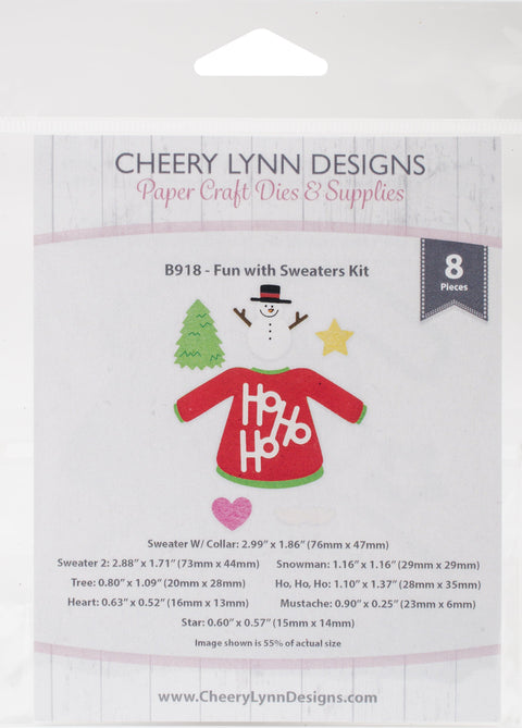 Cheery Lynn Designs Die-Fun W/Sweaters .25" To 2.99"