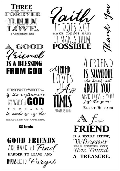 Debbi Moore Life Quotes A5 Stamp Sheet-Inspiration 9