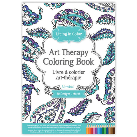 Living In Color Art Therapy Coloring Book-Unwind