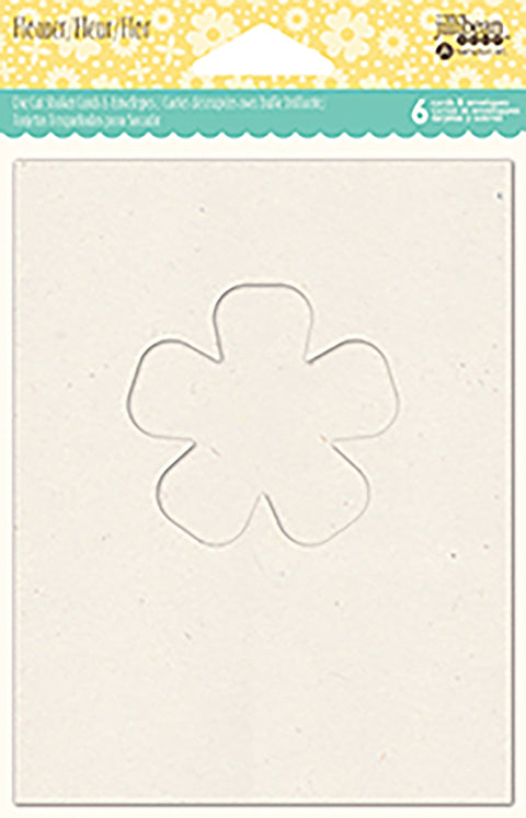 Jillibean Soup Shaker Cards W/Envelopes 5.5"X4.25" 6/Pkg-Flower