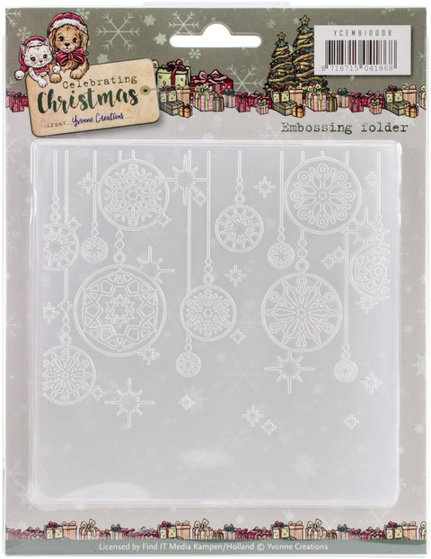 Find It Trading Yvonne Creations Embossing Folder-Celebrating Christmas