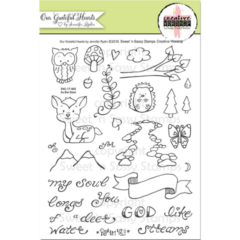 Sweet 'n Sassy Creative Worship Clear Stamps 6"X8"-As The Deer