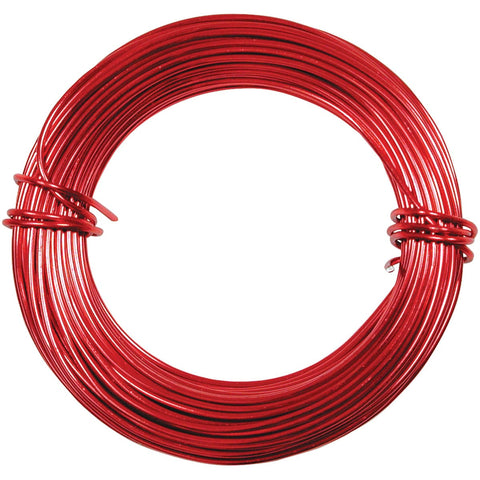 Petite Aluminum Wire 18 Gauge 39' Coil-Red