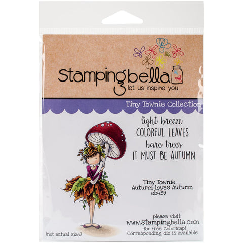 Stamping Bella Cling Stamp 6.5"X4.5"-Tiny Townie Autumn Loves Autumn