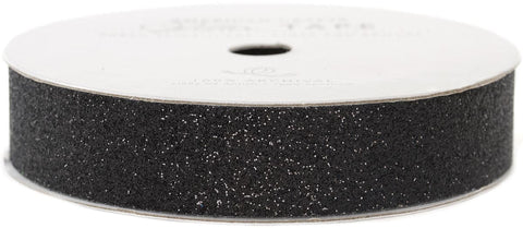 American Crafts Glitter Paper Tape 3yd-Black .625"