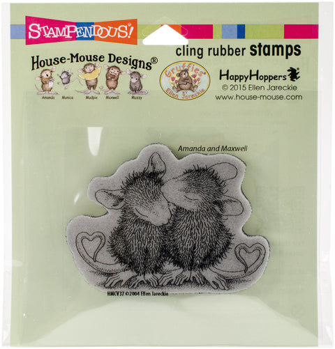 Stampendous House Mouse Cling Stamp -Valentine Kiss
