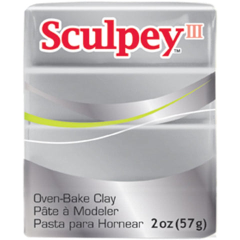 Sculpey III Polymer Clay 2oz-Silver