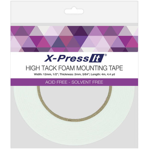 X-Press It High Tack Foam Mounting Tape-.5"X4.4yd