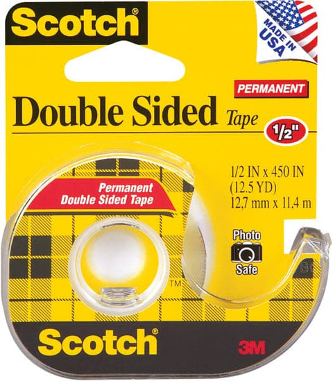 Scotch Permanent Double-Sided Tape-.5"X450"