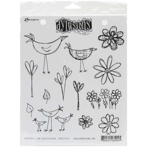 Dyan Reaveley's Dylusions Cling Stamp Collections 8.5"X7"-How Does Your Garden